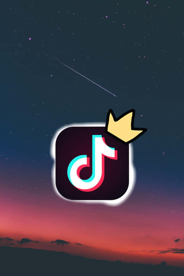 Tiktok Aesthetics Logo With Crown Wallpaper