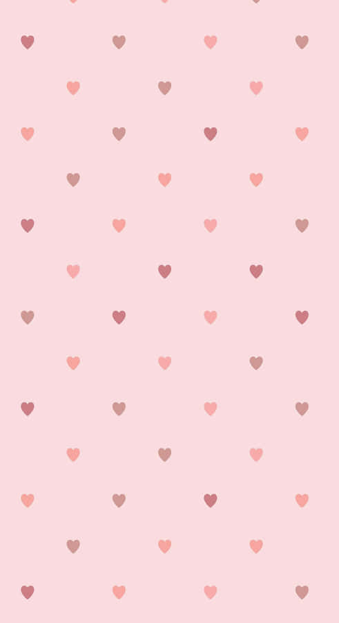 Tiny Pattern Pink Hearts Iphone Wallpaper