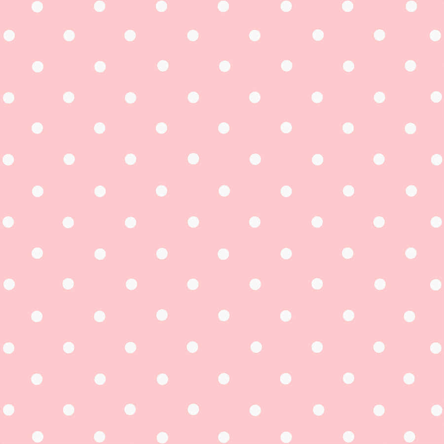 Tiny Pink And White Polka Dot Pattern Wallpaper