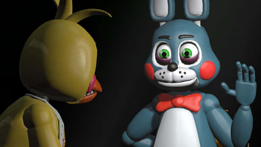 Toy Bonnie Waving At Chico Wallpaper