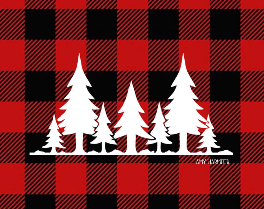 Traditional Yet Bold - Red And Black Plaid Wallpaper
