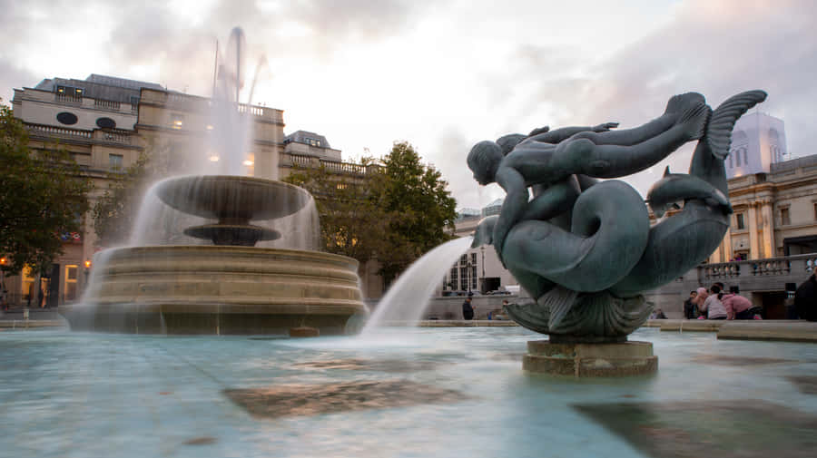 Trafalgar Square Mermaid Sculpture Wallpaper