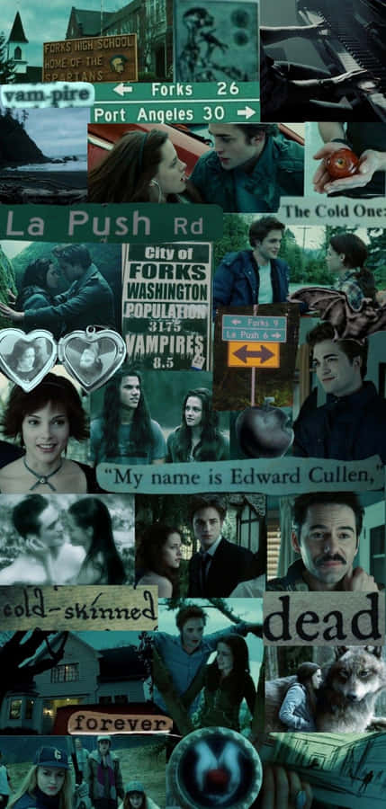 Twilight Saga Collagei Phone Wallpaper Wallpaper