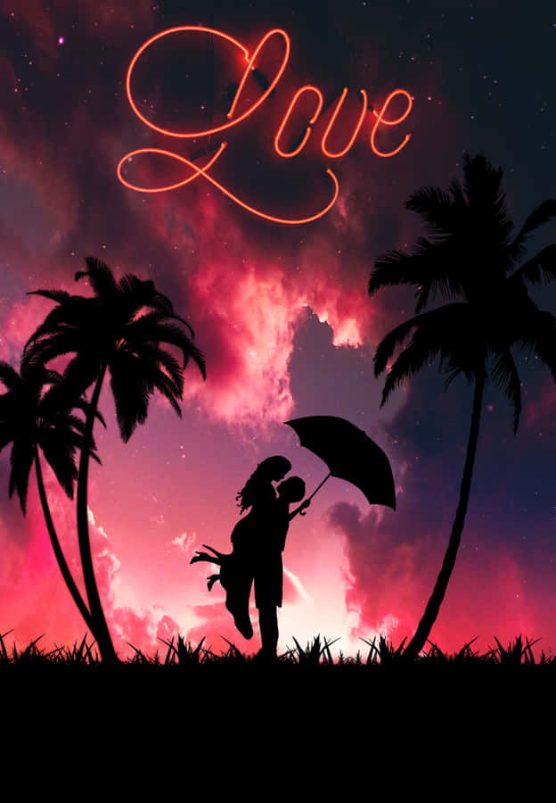 Two Hearts Entwined In A Beautiful Display Of Love Wallpaper