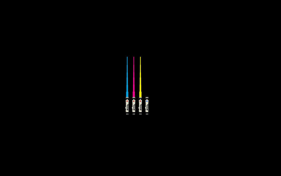 Two Jedi Knights Fighting With Lightsabers Wallpaper