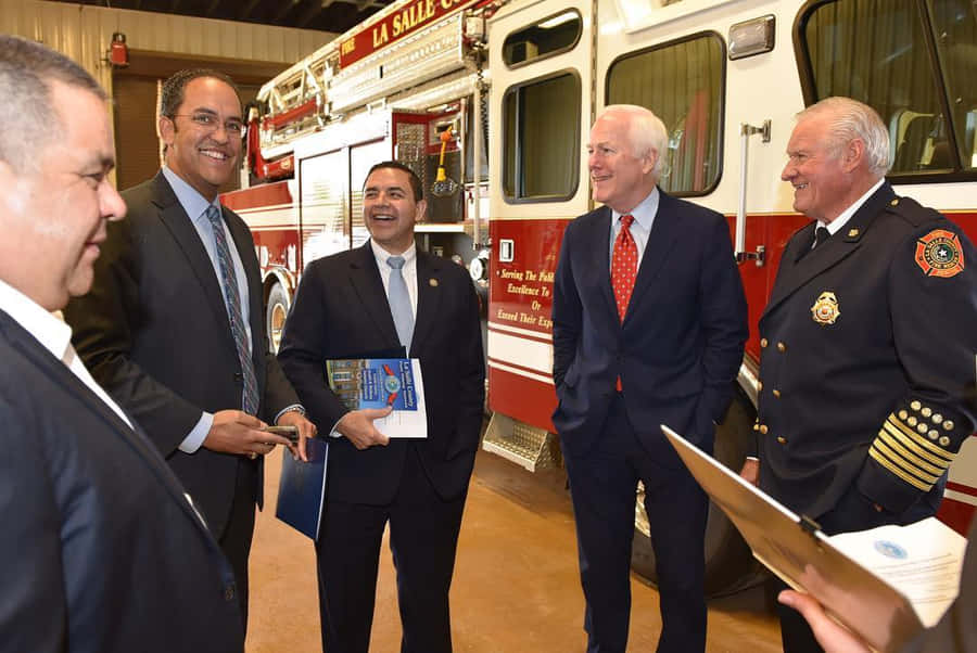 U.s. Senator John Cornyn Meeting With Fire Officials Wallpaper