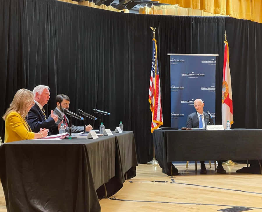 U.s. Senator Rick Scott Chairs A Senate Hearing Wallpaper
