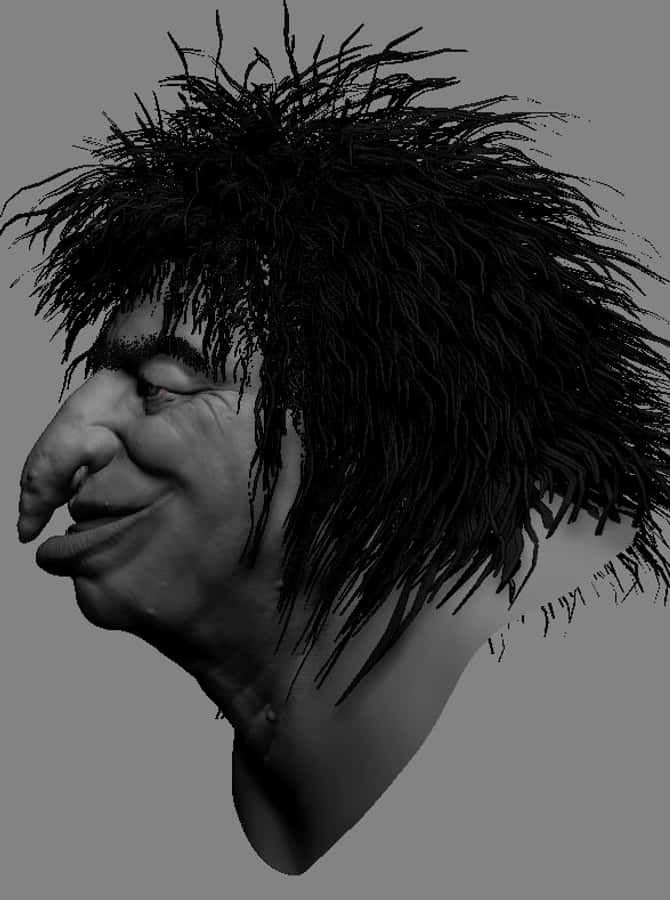 Ugly Funny Hairy Render Wallpaper