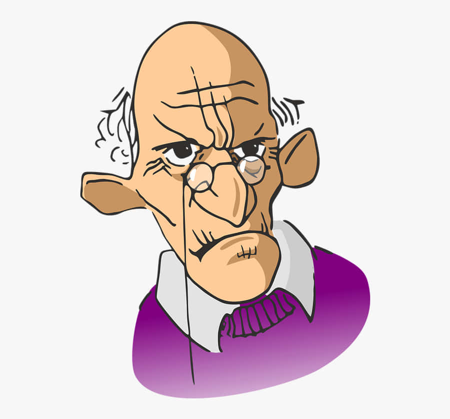 Ugly Grandfather Cartoon Funny Wallpaper