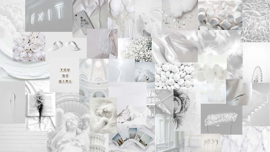 Unwind With A Sleek White Laptop, Perfect For Productivity And Aesthetic. Wallpaper
