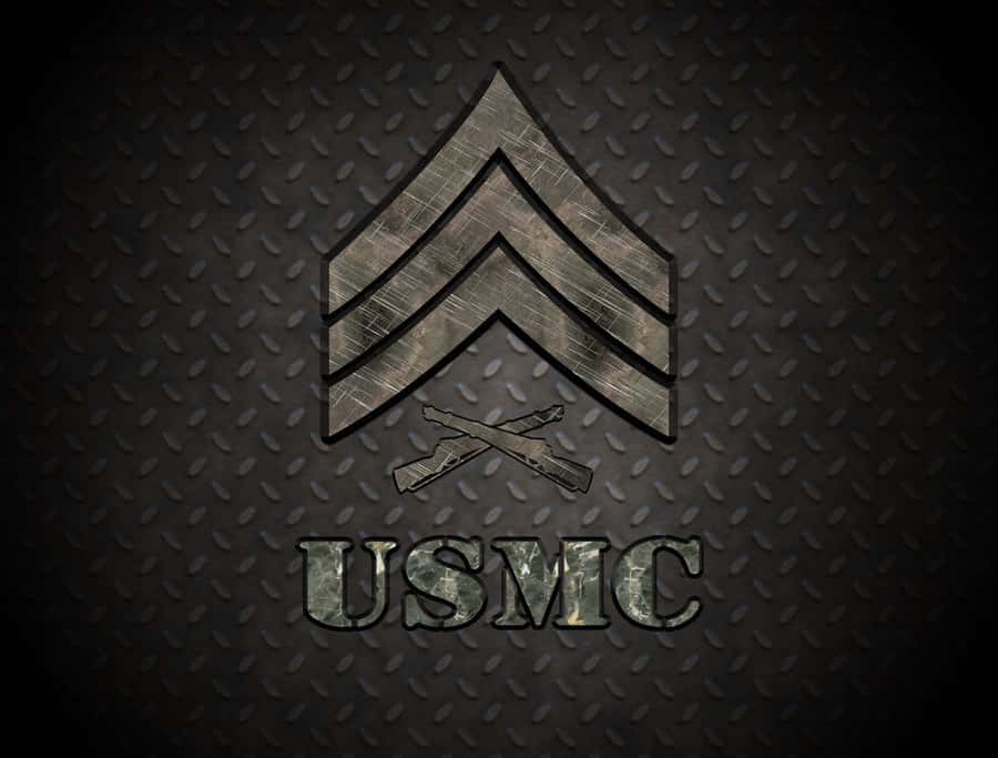 Us Marine Proudly Stands Guard Wallpaper