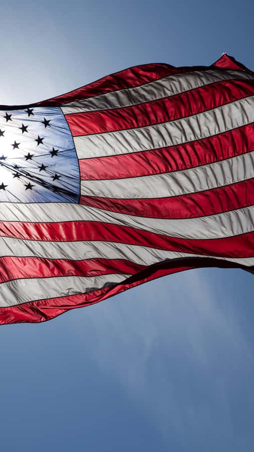 Usa Iphone Flag Floating Wallpaper