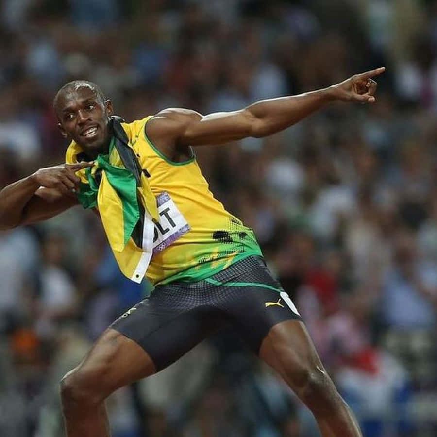 Usain Bolt Does His Iconic Pose Wallpaper
