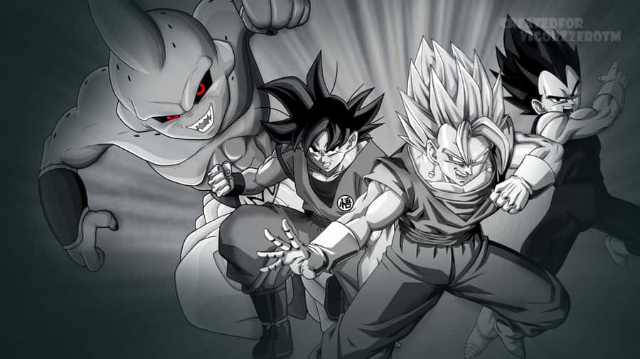 Vegeta In Black And White Wallpaper