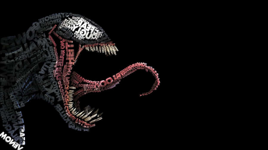 Venom Abstract Typographic Wallpaper
