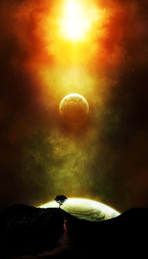 Vertical Eclipse Monitor Wallpaper