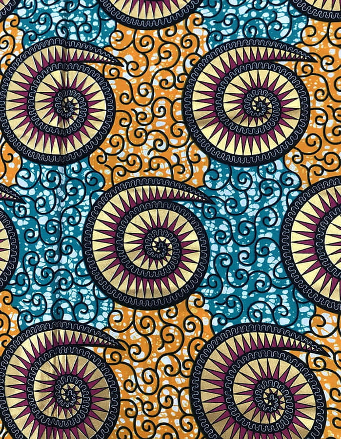 Vibrant African Print Fabric Pattern Wallpaper