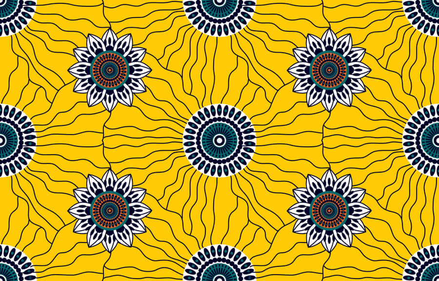 Vibrant African Print Pattern Wallpaper