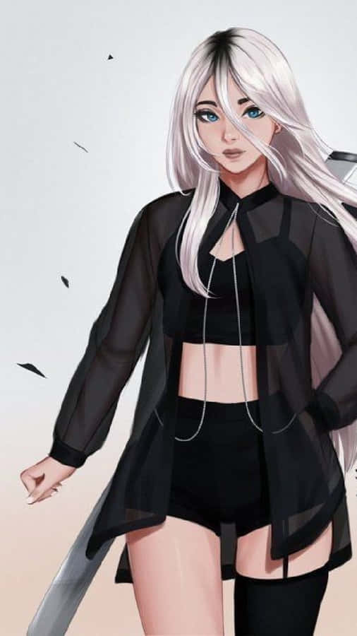 Vibrant And Beautiful Girl Cartoon Wallpaper