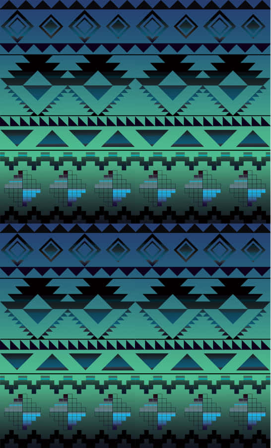 Vibrant Aztec Pattern Design Wallpaper