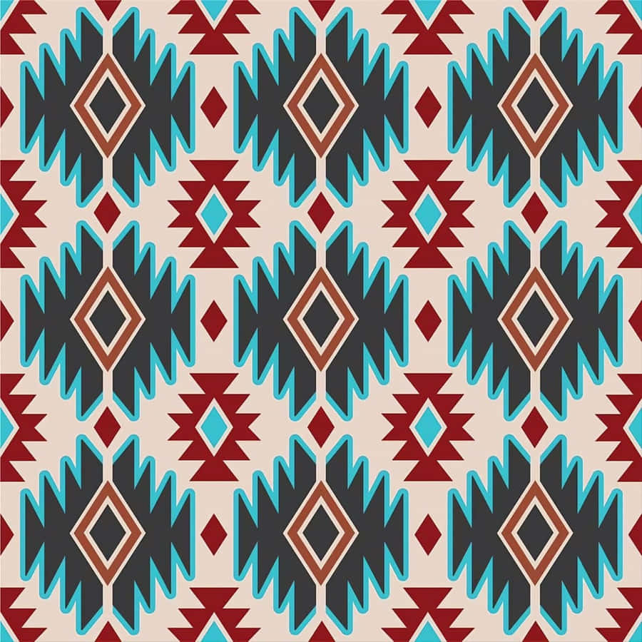 Vibrant Aztec Pattern Design Wallpaper