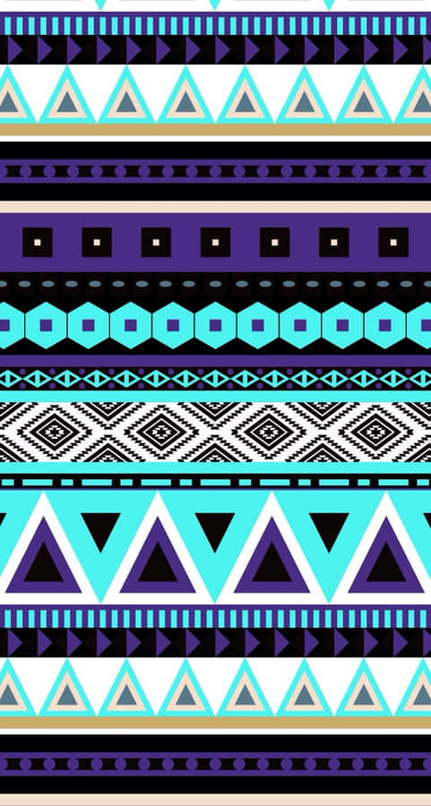 Vibrant Aztec Pattern Design Wallpaper