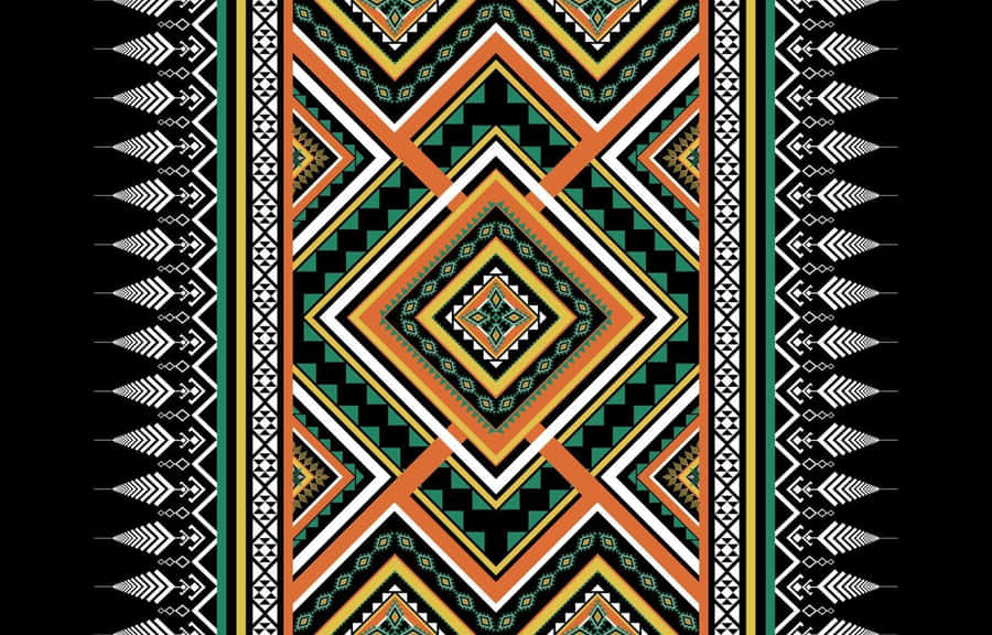 Vibrant Aztec Pattern Design Wallpaper