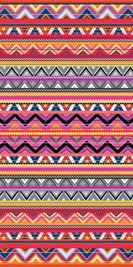Vibrant Aztec Pattern Design Wallpaper