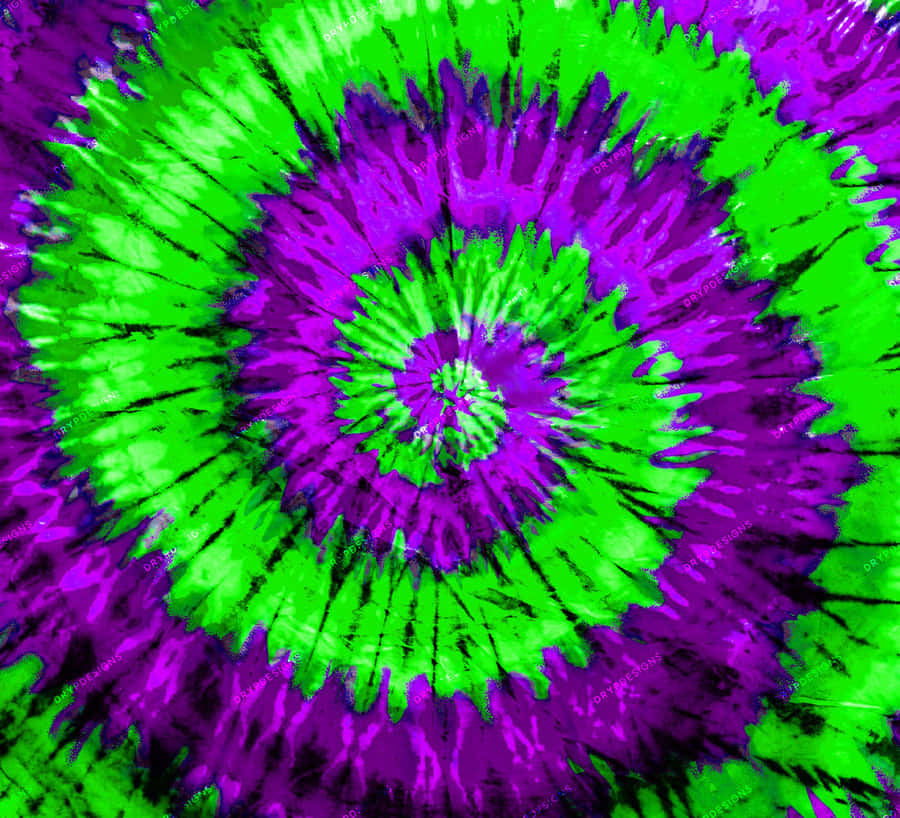 Vibrant Colors Of Neon Green And Purple Wallpaper