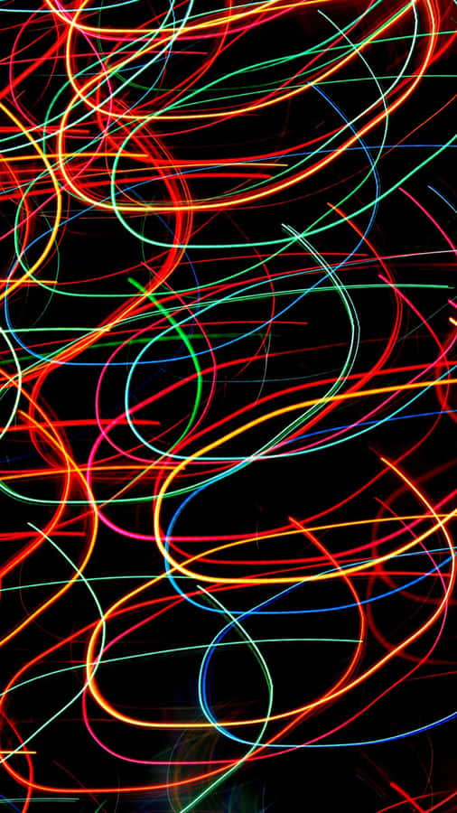 Vibrant Light Trails Abstract Wallpaper