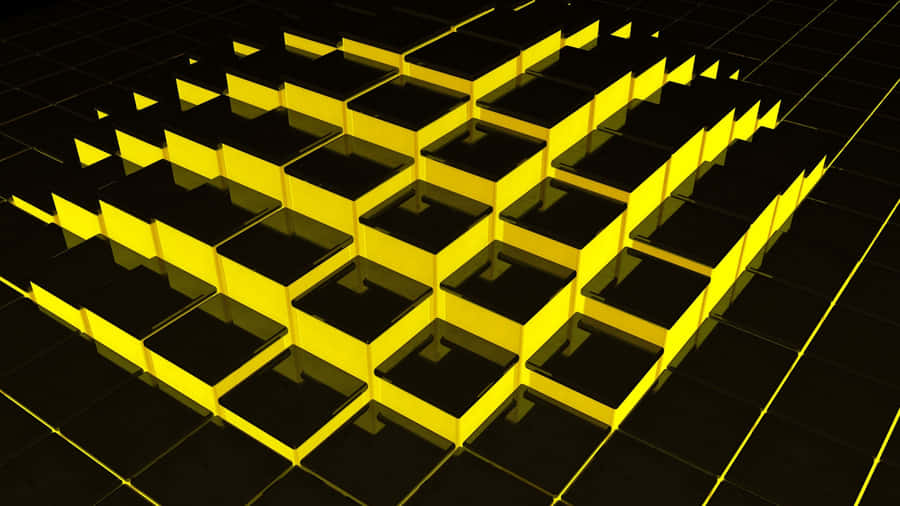Vibrant Yellow Abstract Wallpaper Wallpaper