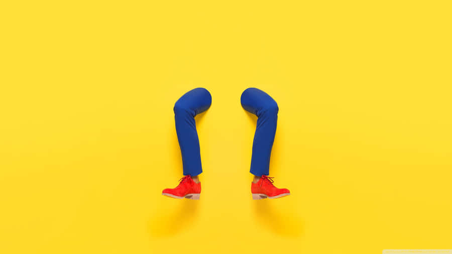 Vibrant Yellow Matte Background Wallpaper