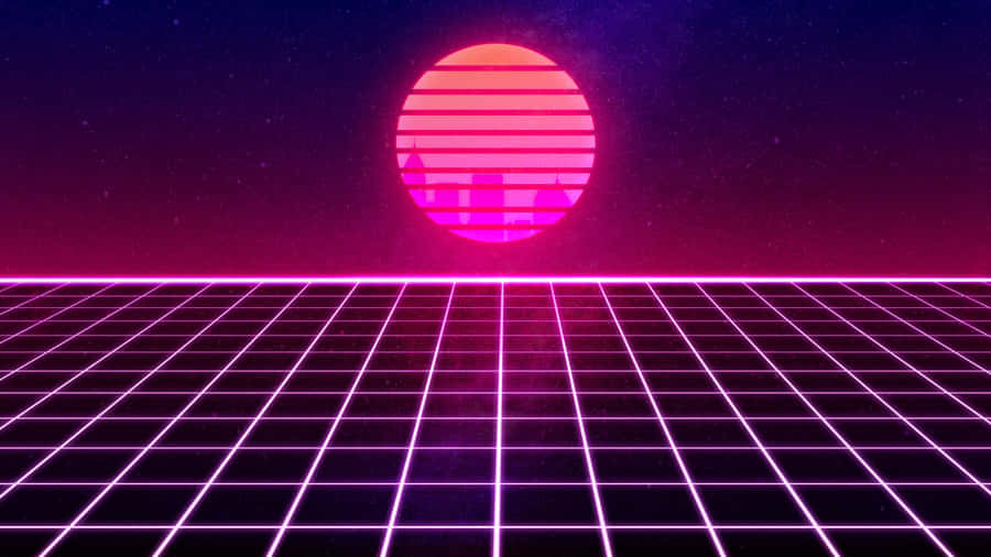 Vintage Nostalgia: A Solo Retro Laptop In An Aesthetic Setting Wallpaper
