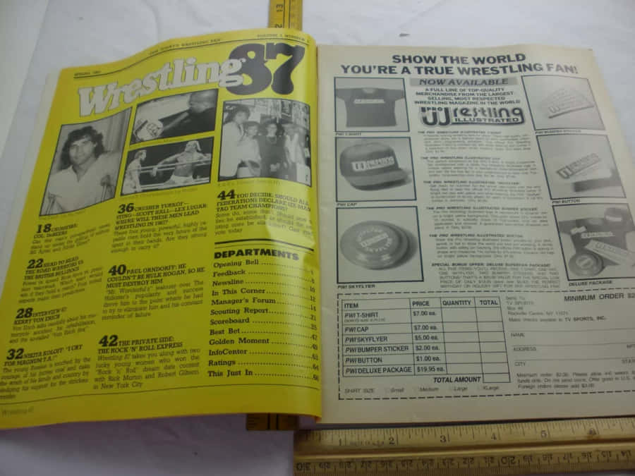 Vintage Wrestling Magazine Spread1987 Wallpaper