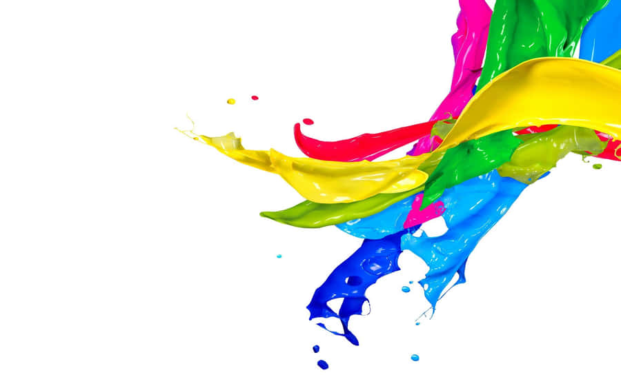 Wallpaper Ablaze With Colourful Paint Drip Art Wallpaper