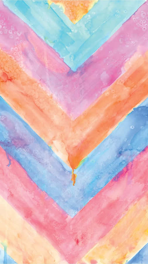 Watercolor Chevron Pattern Wallpaper