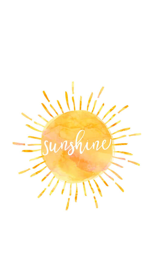 Watercolor Sunshine Artwork Wallpaper