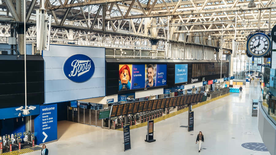 Waterloo Station Electronic Billboards Wallpaper