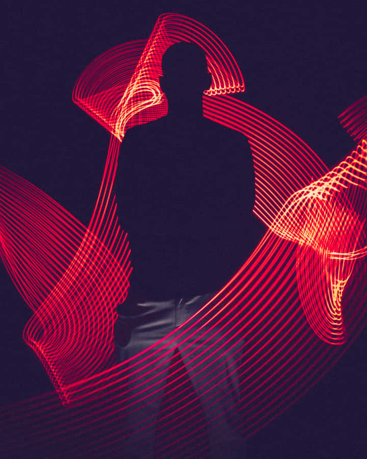 Wavy Lines Red Pfp Wallpaper