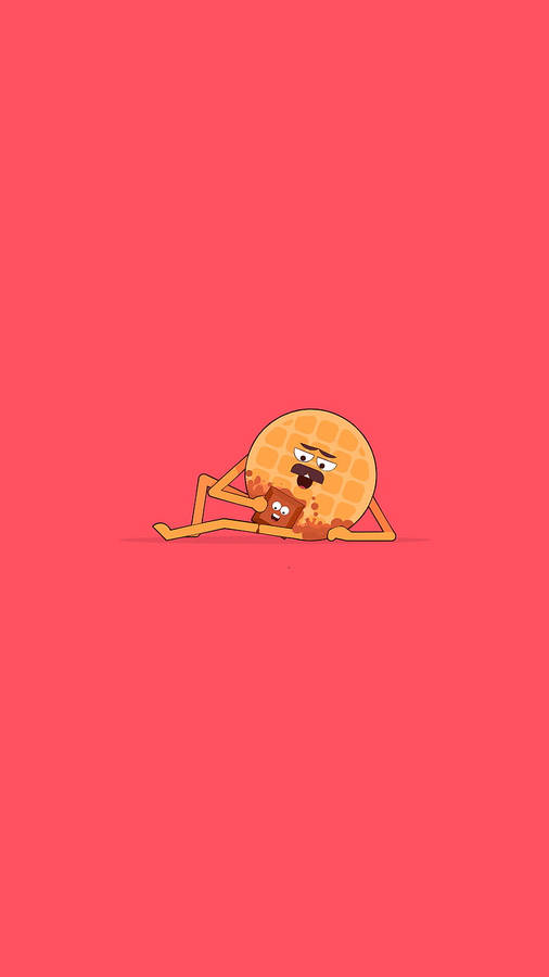 Weird Waffle And Chocolate Wallpaper
