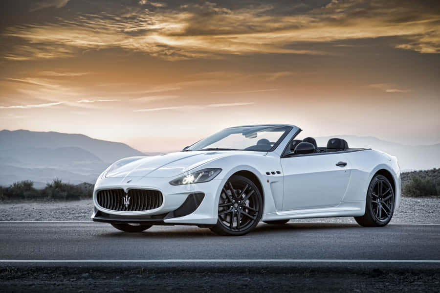 White Maserati 4k Wallpaper