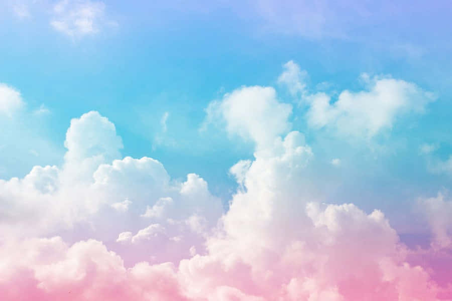 White Pink Cotton Candy Wallpaper