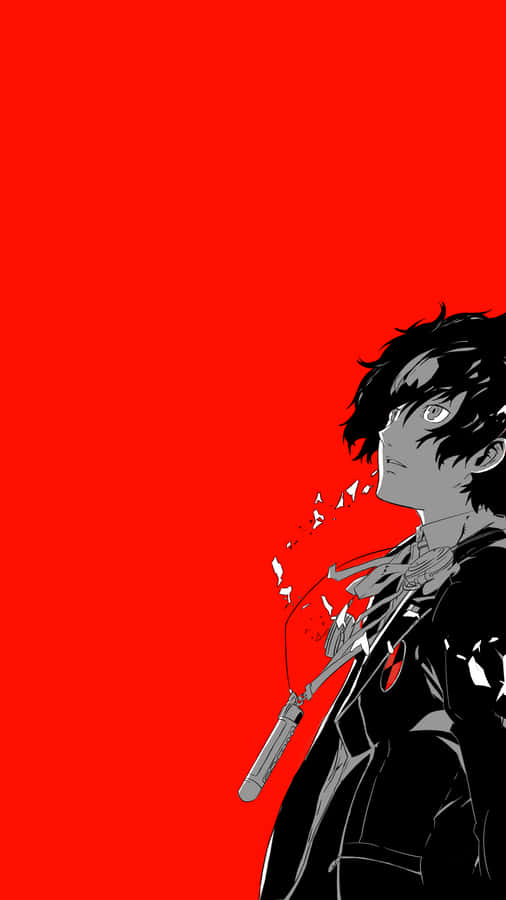 Win The Day With Persona 5 On Iphone Wallpaper
