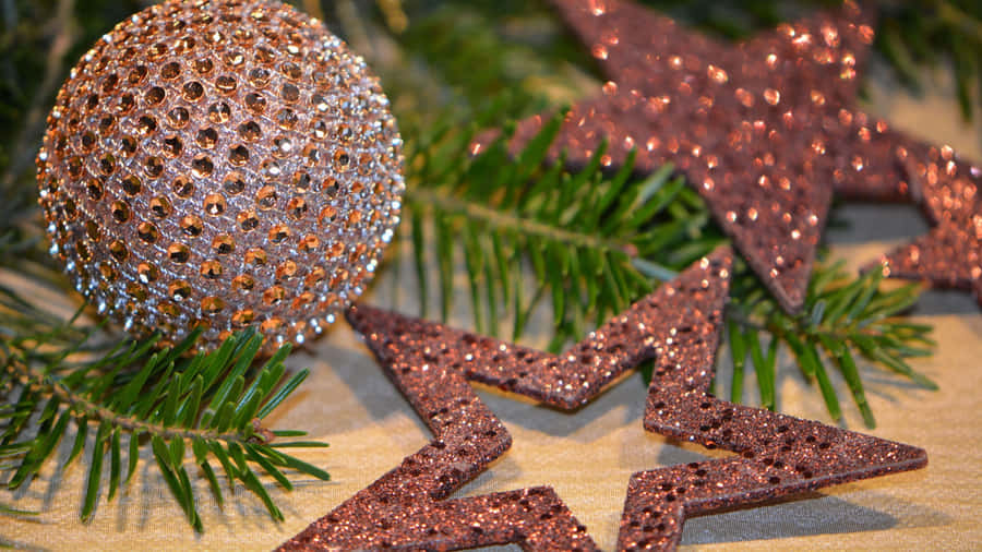 Winter Holiday Sparkle With A Beautiful Christmas Star Wallpaper