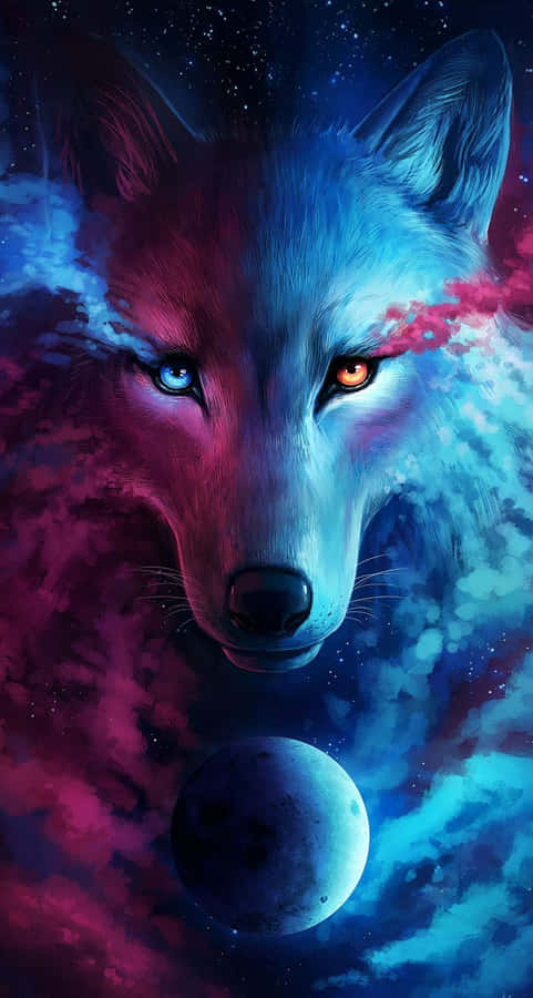 Wolf Iphone Eyes Neon Smoke Wallpaper