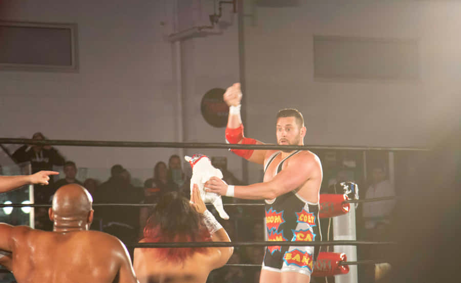 Wrestler Colt Cabana In Action Wallpaper