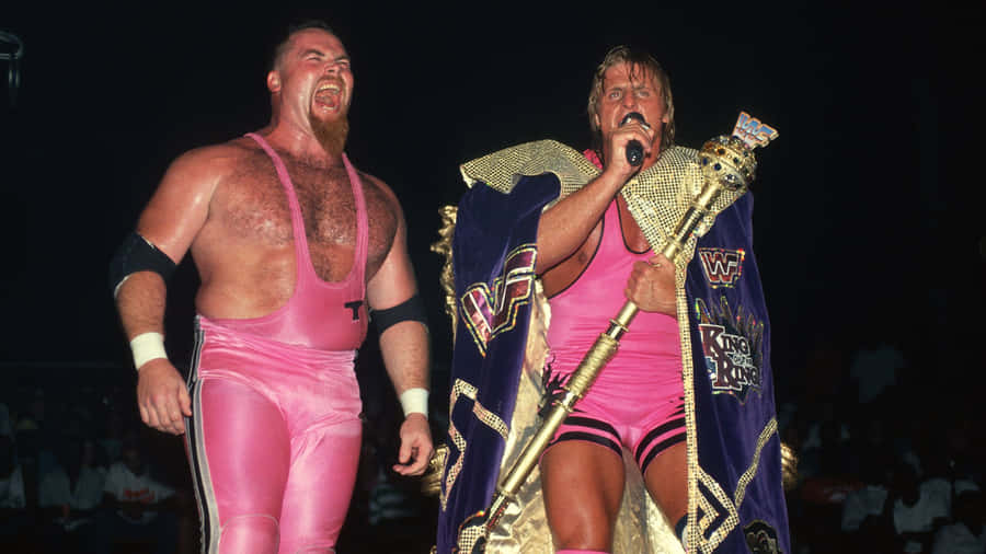 Wrestling Icon Jim Neidhart Showcasing Power In King Of The Ring Wallpaper