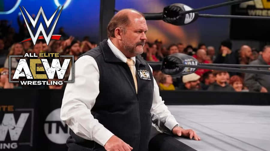 Wrestling Legend, Arn Anderson, Holding Court In Aew Ring Wallpaper