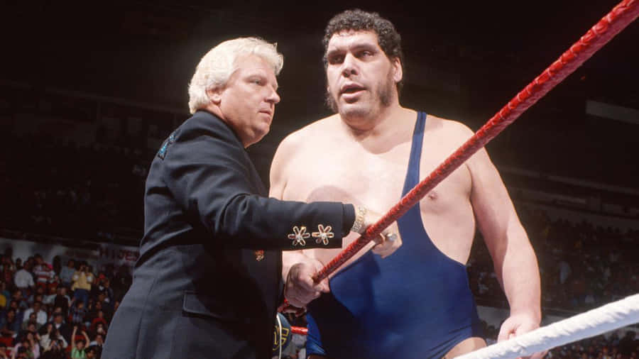 Wrestling Managerand Wrestler Strategy Discussion Wallpaper