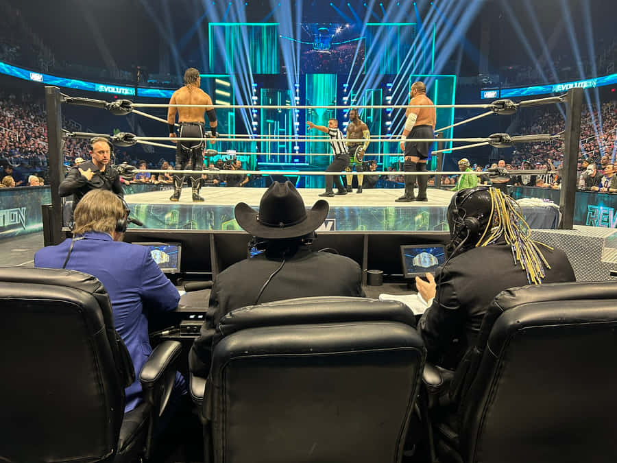 Wrestling Match Commentators View Wallpaper